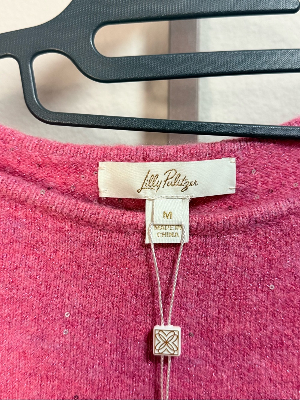 NWT Lilly Pulitzer Lola Sequin Sweater in Confetti Pink Metallic - Picture 6 of 16